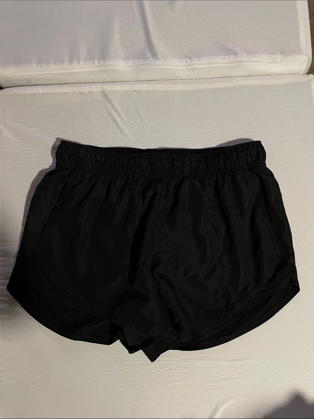 Women's Black Athletic Running Shorts with Elastic Waist